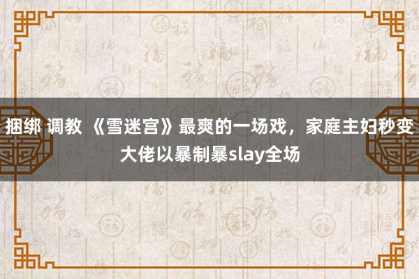 捆绑 调教 《雪迷宫》最爽的一场戏，家庭主妇秒变大佬以暴制暴slay全场