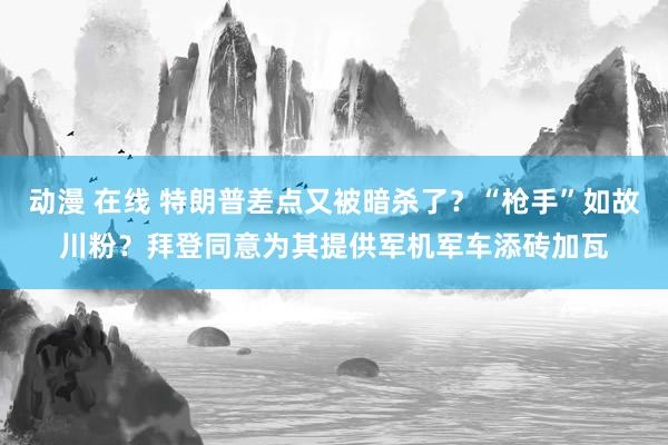 动漫 在线 特朗普差点又被暗杀了？“枪手”如故川粉？拜登同意为其提供军机军车添砖加瓦