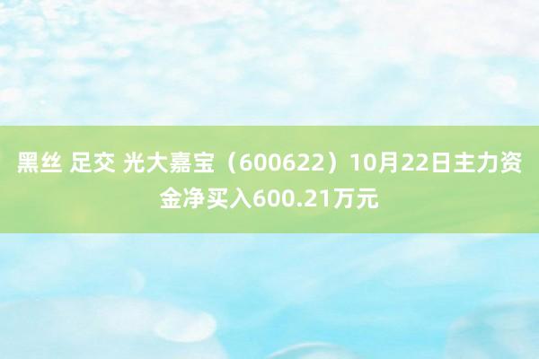 黑丝 足交 光大嘉宝（600622）10月22日主力资金净买入600.21万元