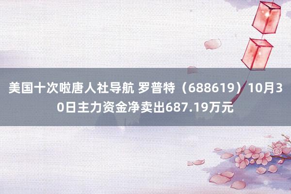 美国十次啦唐人社导航 罗普特（688619）10月30日主力资金净卖出687.19万元