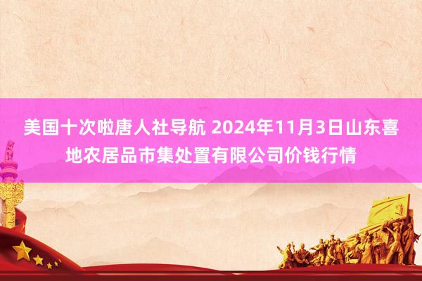 美国十次啦唐人社导航 2024年11月3日山东喜地农居品市集处置有限公司价钱行情