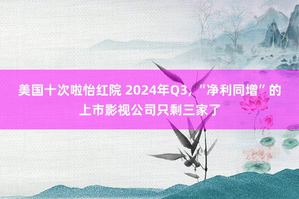 美国十次啦怡红院 2024年Q3, “净利同增”的上市影视公司只剩三家了