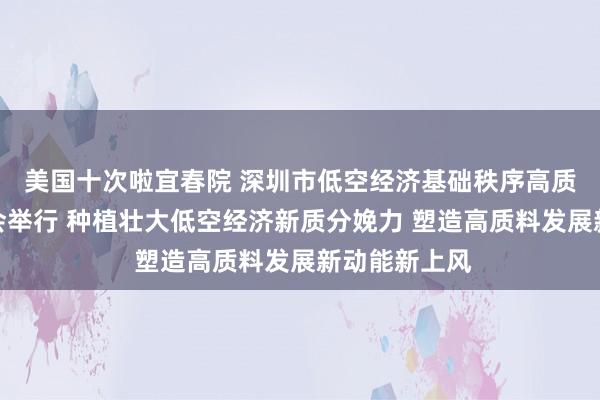 美国十次啦宜春院 深圳市低空经济基础秩序高质料树立启动会举行 种植壮大低空经济新质分娩力 塑造高质料发展新动能新上风