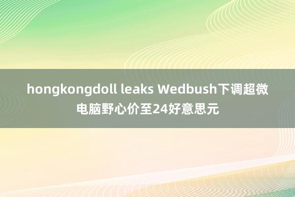 hongkongdoll leaks Wedbush下调超微电脑野心价至24好意思元