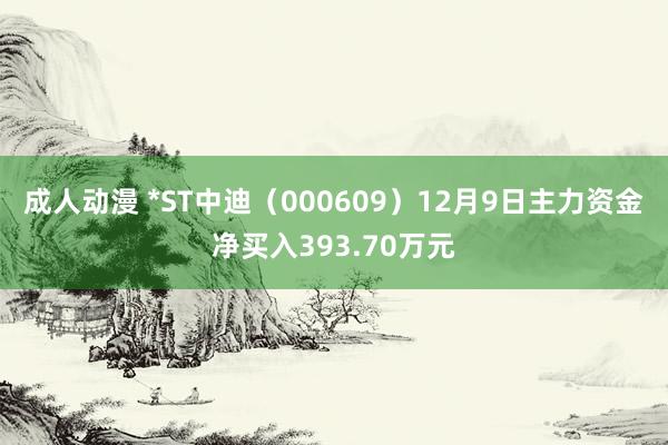 成人动漫 *ST中迪（000609）12月9日主力资金净买入393.70万元