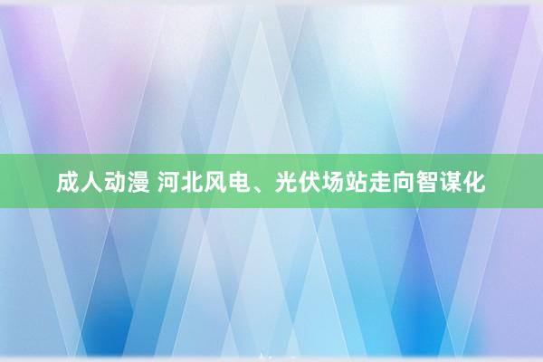 成人动漫 河北风电、光伏场站走向智谋化