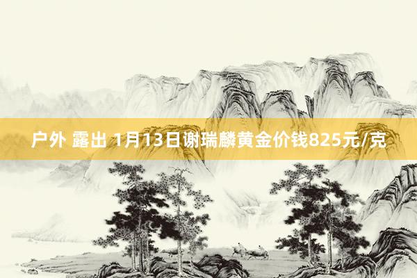 户外 露出 1月13日谢瑞麟黄金价钱825元/克