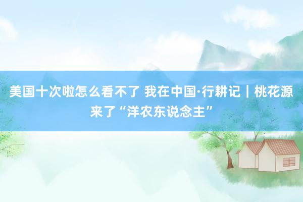 美国十次啦怎么看不了 我在中国·行耕记｜桃花源来了“洋农东说念主”